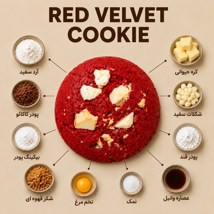 مواد اولیه کوکی ردولوت